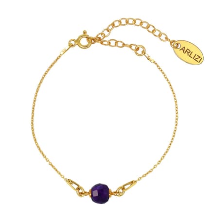 ARLIZI 2061 Armband amethist - verguld - 19 cm