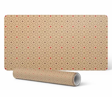 Antislip muis- en toetsenbordmat, retro bloemenpatroon, 90x45 cm