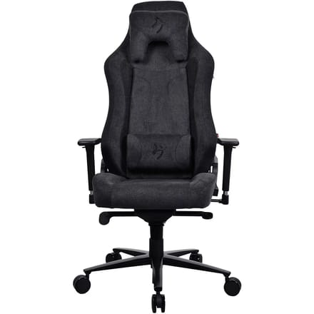 Arozzi Vernazza Soft Fabric Pure Black Stoel - Zwart - Tot 140 kg