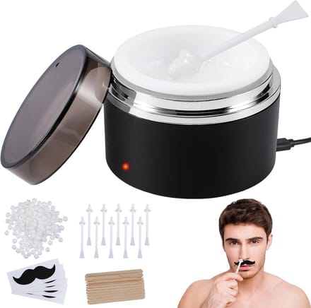 Neushaarverwijderaar - Zwart - Waxset met USB-snelverwarming - Voor Dames en Heren