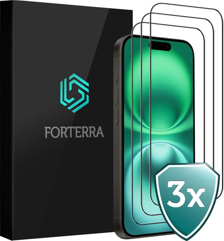 Screenprotector 3 Stuks - Geschikt voor Apple iPhone 16 Plus - Full Cover - Beschermglas - Gehard Glas - Tempered Glass - Screen Protector