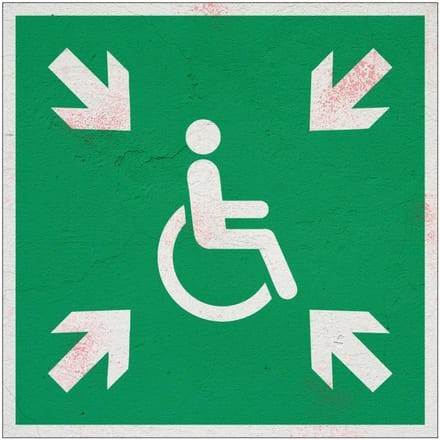 Verzamelplaats invaliden bord – E024 | Forex Re materiaal | 20 x 20 cm
