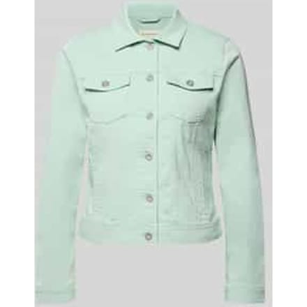 regular fit jeansjack van katoenmix