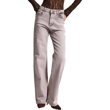 It's Basic - STRAIGHT HIGH RISE JEANS - SAND