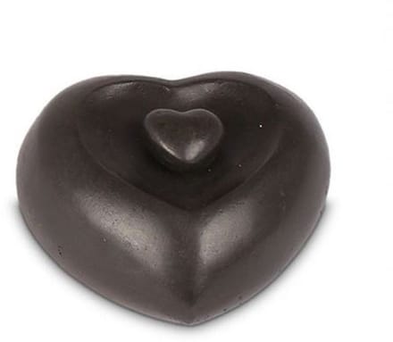 Bronzartes - Mini - Asbeeld - Dieren Urn voor Uw Geliefde Dier - Hart in brons - Kat - Hond - Paard - Konijn