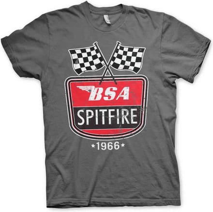 BSA Heren Tshirt -L- Spitfire 1966 Grijs