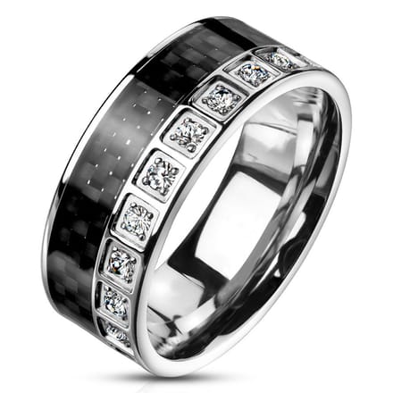 Ace - Ring Heren - Dames Ring - Ring Mannen - Mannen Ring - Zwarte Ring - Ring Zwart