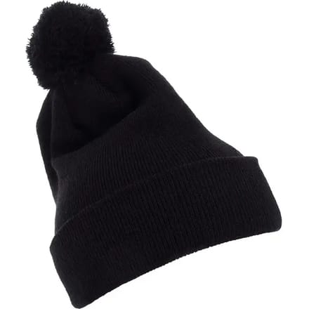 Flexfit - Cuffed Pom Pom Knit Beanie Muts - Zwart