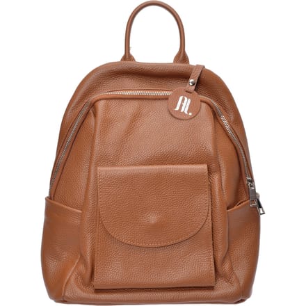 Anna Luchini Brown Rundleer Tas