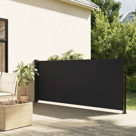 vidaXL - Windscherm - uittrekbaar - 117x300 - cm - zwart