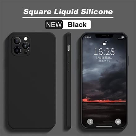 Coque de luxe originale en silicone liquide antichoc pour iPhone 14, 13, 12, 11 Pro Max For iPhone 13 gray