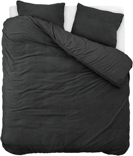 EMSA dekbedovertrek EMSA Teddy Antraciet 240 x 200/220 cm