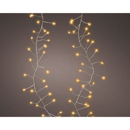 LED Snoer 100 LEDs 120 cm Warm Wit Licht Zilver