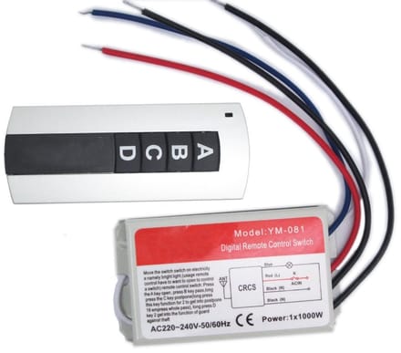 Allecto - Draadloze Wand Schakelaar - Afstandsbediening - 220V-240V