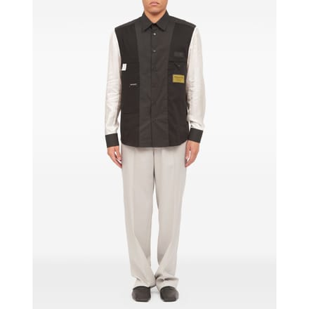 mm6 mason zwart shirt mouwen contrasterend