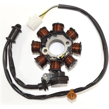 Motor stator ontsteking SGR Mitsuba 8P 12V Peugeot Scooter 50