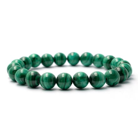 Bixorp Gems Malachiet Edelstenen Armband - 8mm / 18cm - Luxe Handgemaakte Kralenarmband
