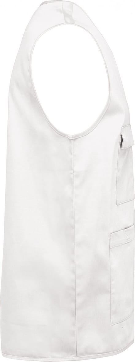 Gilet Unisex M WK. Designed To Work Mouwloos White 65% Polyester, 35% Katoen