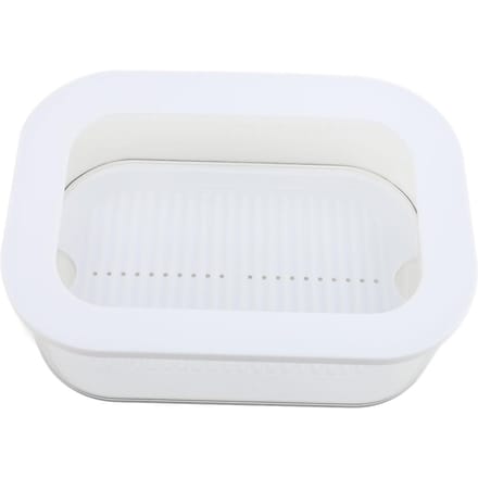Koelkast Deli Vleescontainer met Deksel Koelkast Bacon Lunch Stapelbare Voedselopbergdoos 1 Laag white