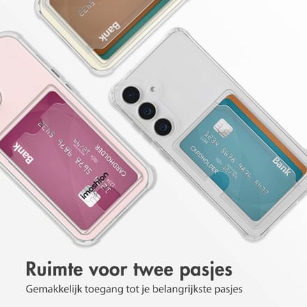 imoshion Softcase Backcover met pasjeshouder voor de Samsung Galaxy S25 Plus - Transparant