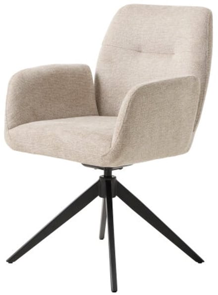 Eetkamerstoel Roxana draaibaar - Zand - 88x57,5x62 cm