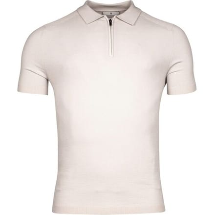 Thomas Maine Pullover Polo Half Zip Short Sleeve Single & Rib Knit Kitt / male