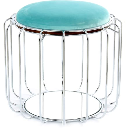 Bijzettafel / Pouf Comfortable 100 Mint / Zilver