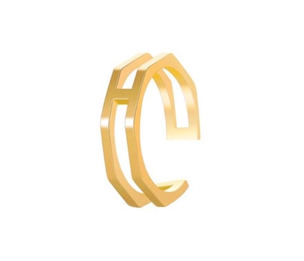 2 Rijen ear cuff | goud gekleurd