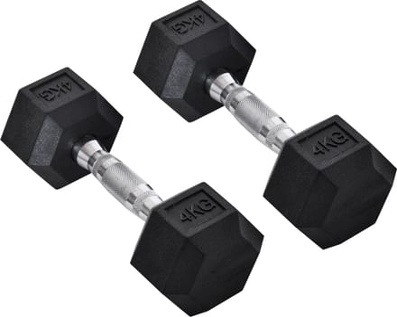 HOMCOM Set van 2 korte halters in zeshoekige vorm A91-015V01