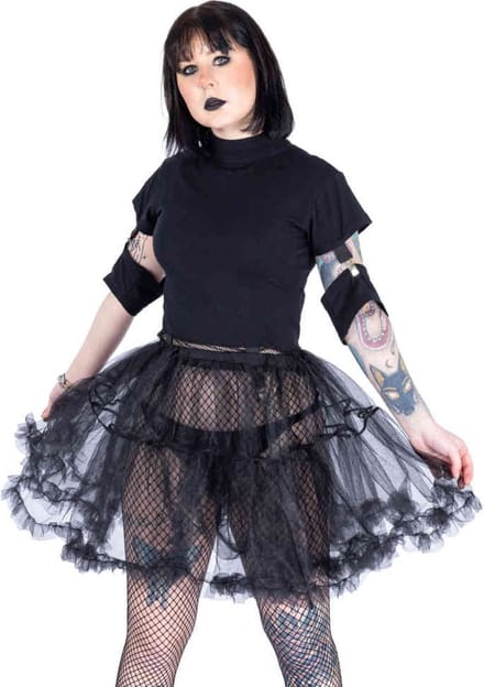 Poizen Industries - Amira Midi Tutu - Zwart