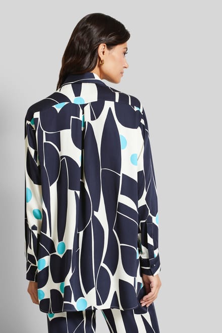 Bugatti Damen Overhemdblouse van vloeiend materiaal