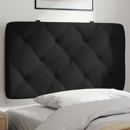 vidaXL - Hoofdbordkussen - 80 - cm - fluweel - zwart