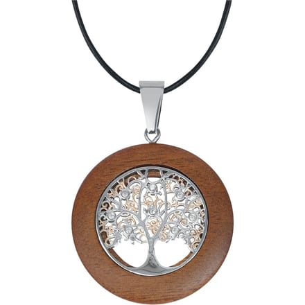 etNox Tree Of Life Unisex Halsketting - zilverkleurig - Standard