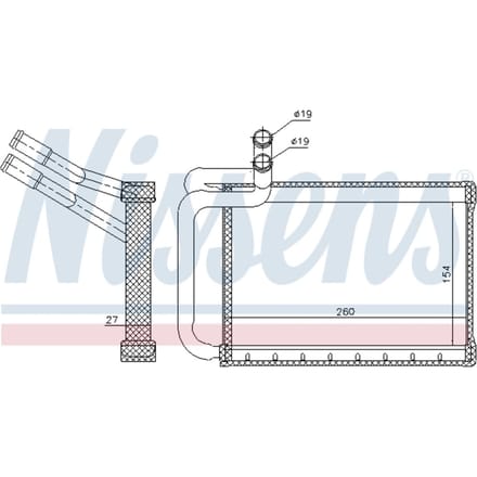 Warmtewisselaar, interieur verwarming NISSENS 77635