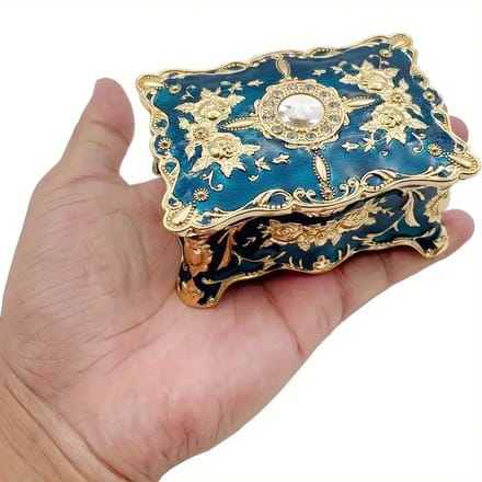 Kleine Compacte Vintage Sieradendoos – Elegante Organizer Box voor Sieraden & Keepsakes