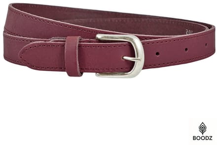 Boodz Leren Riem 2.5 cm Bordeaux | Maat 85
