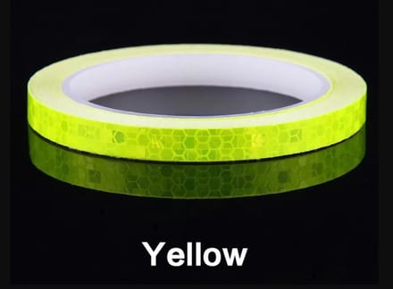 Reflecterende Veiligheidstape Geel – 1 cm Breed – 8 Meter Lang - Tape