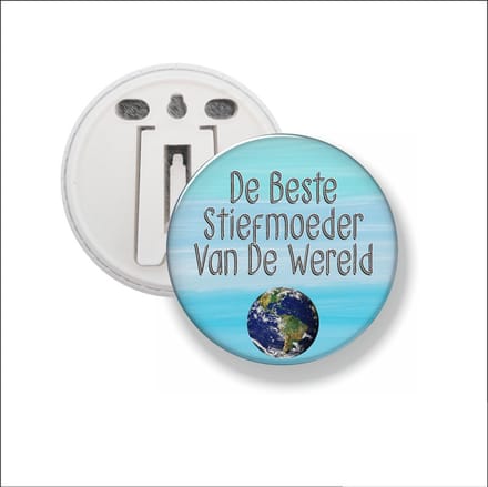 Button Met Clip 58 MM - De Beste Stiefmoeder Van De Wereld