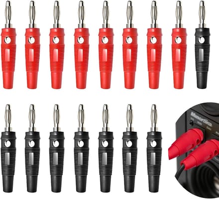 4 mm Banaanstekkers voor Luidsprekerkabels en Audioapparatuur 16 stuks