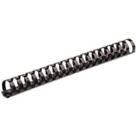 Fellowes plastic inbindruggen, formaat 14 mm, 100 stuks, voor inbindmachines plastic inbindrug zwart, 100
