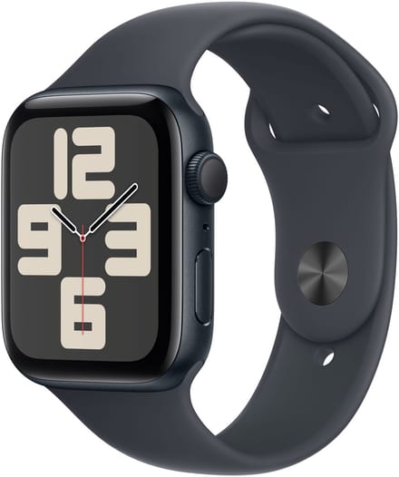 Apple Watch SE 2024 44mm Midnight Aluminium Case with Midnight Sport Band - M/L