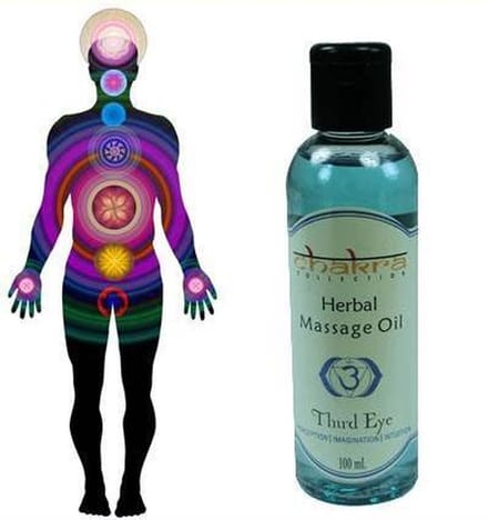Massageolie 6e Chakra Voorhoofd Ajña