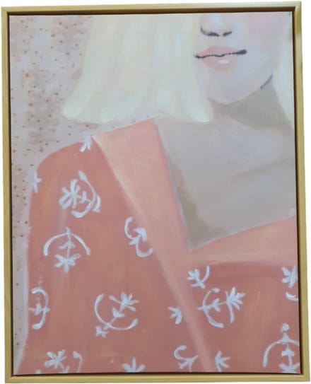 Mica Decorations Muurdecoratie Schilderij Josha rose L40 x B3,5 x H50cm