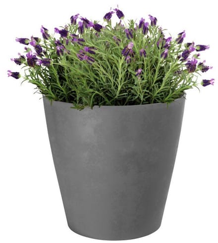 Bloempot Swing Cone - Kunststof - Grijs - Diam.42xh41cm