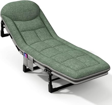 Opklapbed Frame - Logeerbed - Extra Slaapplek - Lichtgewicht Ontwerp - 200x70cm - Geel