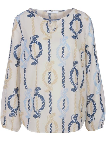 Blouse ronde halslijn Van Peter Hahn wit
