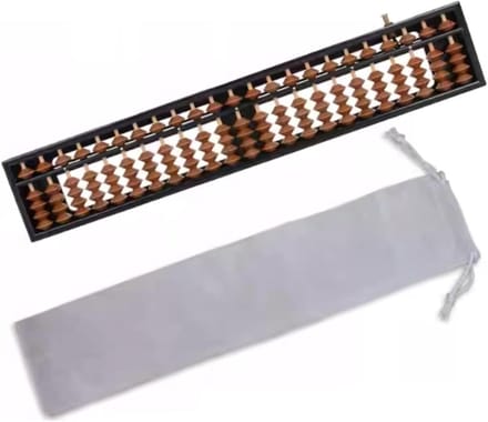 Abacus Rekenmachine - Teltool Onderwijs - Wiskunde Leren - Met Resetknop - 23 Kolom - Bruin