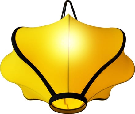 Lampenkap 40cm-Lantaarn-Elastische Stof-Geel 'Lumi'