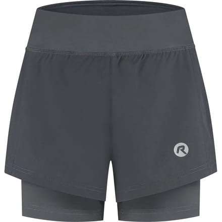 Rogelli Essential Dames 2-in-1 Hardloopshort - Telefoonzak - Grijs