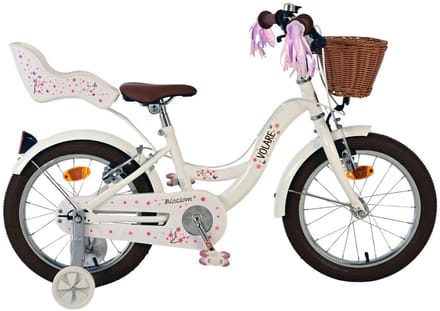 Volare Blossom Kinderfiets - Meisjes - 16 inch - Wit - Twee Handremmen